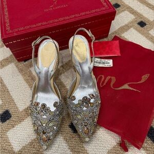 Rene Caovilla VENEZIANA LACE SLINGBACKS 75